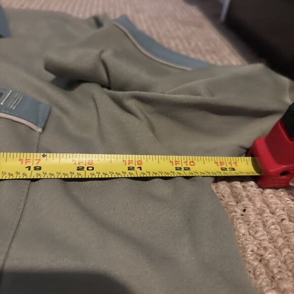 Gabicci Vintage DiCaprio Mens Green Large Short Sleeve Knitted Polo Shirt - Picture 7 of 8